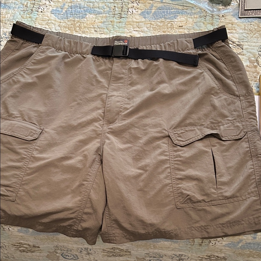 Royal Robbins Men's Khaki Cargo Shorts/Swim Trunks